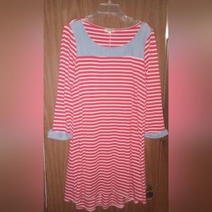 New umgee dress size small  red white stripe